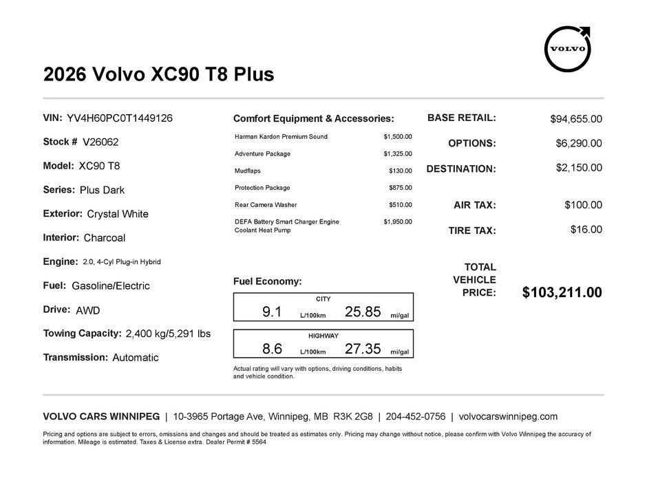 2026 Volvo XC90 Plug-In Hybrid Plus Dark Theme-1