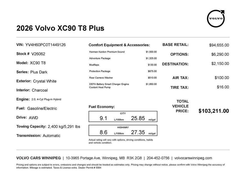 2026 Volvo XC90 Plug-In Hybrid Plus Dark Theme-1