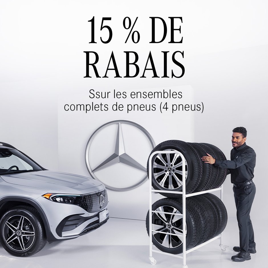 15% de rabais sur les ensembles de pneus