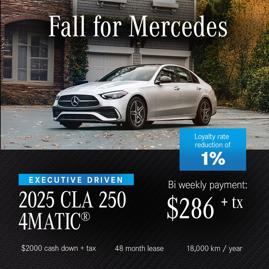 Executive Driven 2025 CLA 250 4MATIC