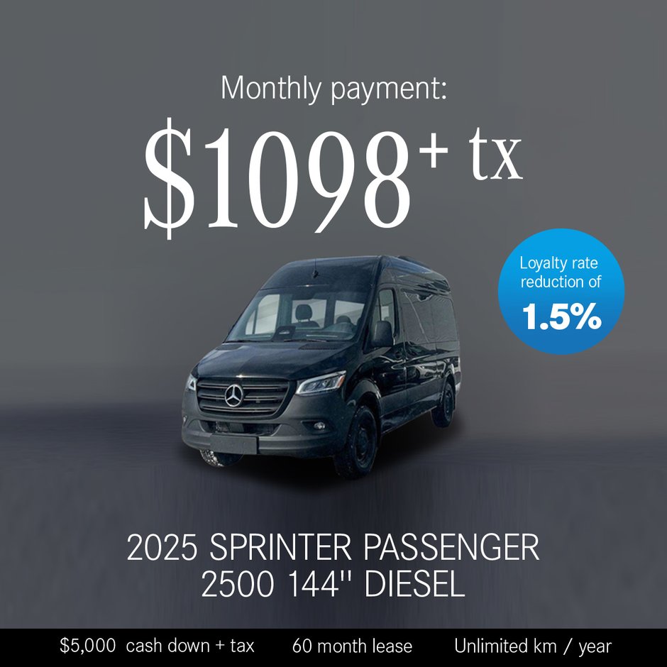 2025 Sprinter Passenger 2500 144'' Diesel