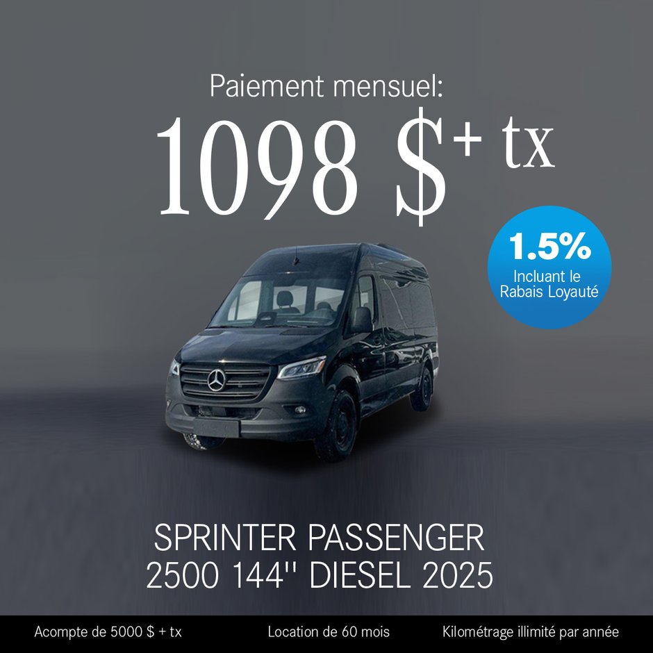 Sprinter Passenger 2500 144'' Diesel 2025