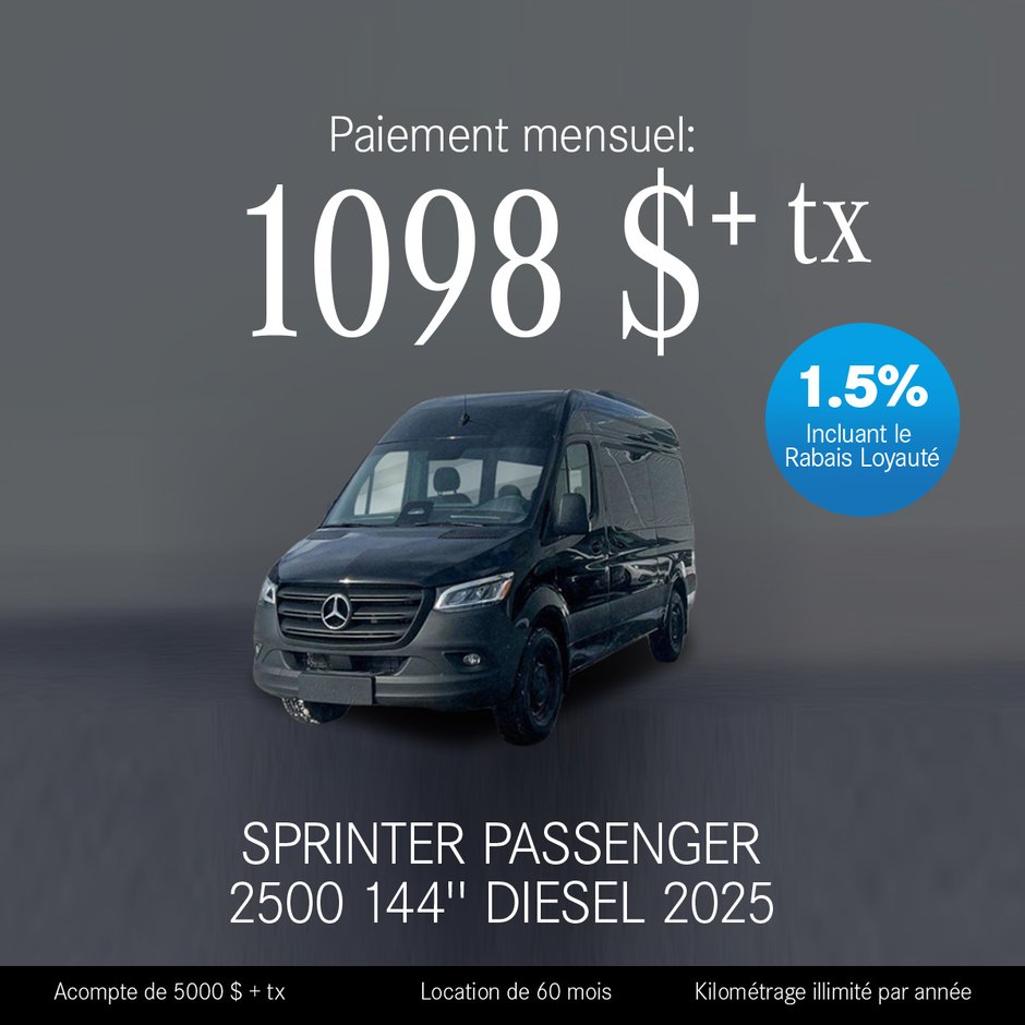 Sprinter Passenger 2500 144'' Diesel 2025