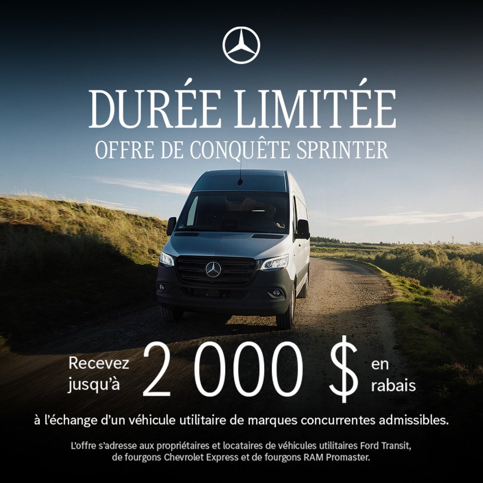 Duree Limitee Offre De Conquete Sprinter