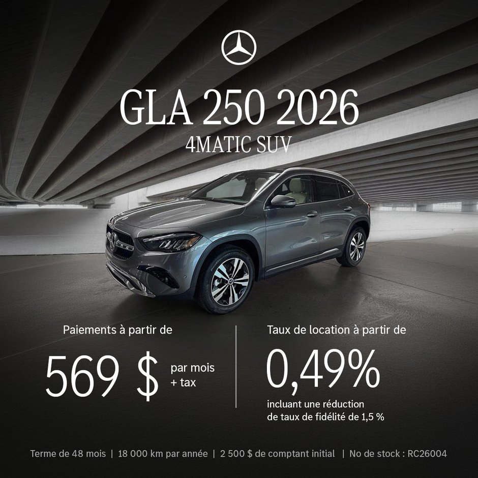 2026 GLA 250 4MATIC SUV