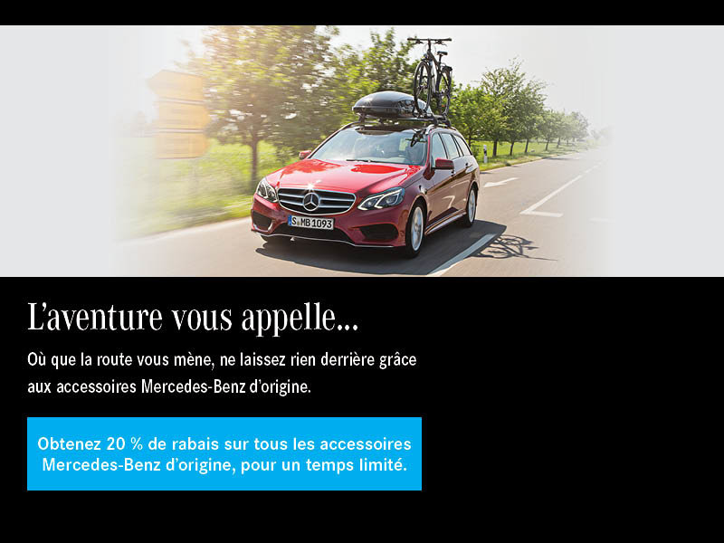 20 % de rabais sur les accessoires d'origine Mercedes-Benz
