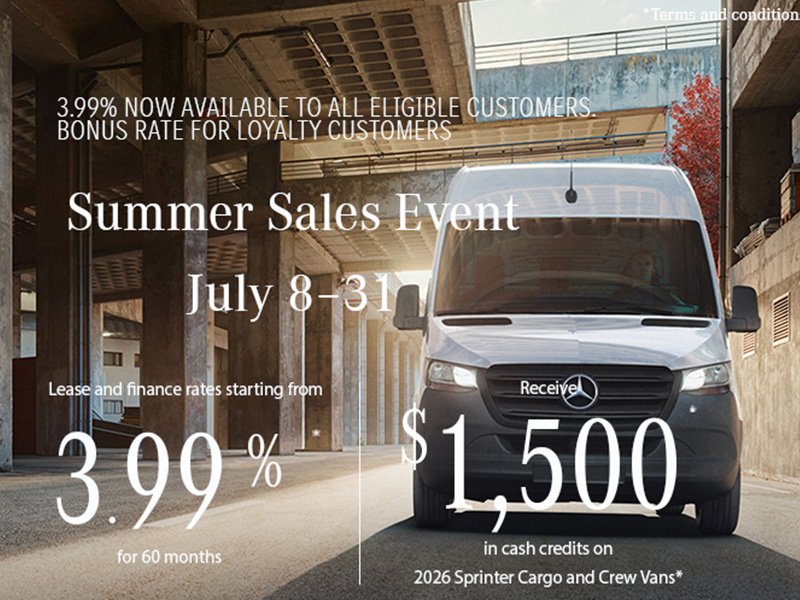 Mercedes-Benz Oakville | Limited-Time 2026 Sprinter Van Offers
