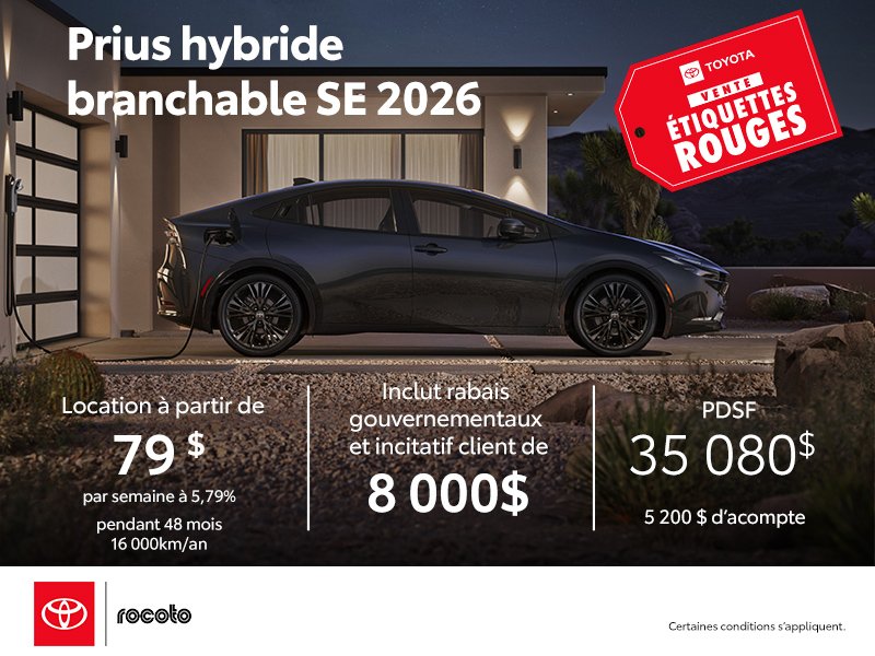Prius Hybride Branchable SE 2026