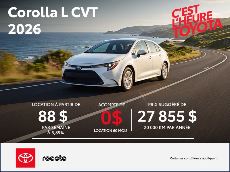 Corolla L CVT 2026