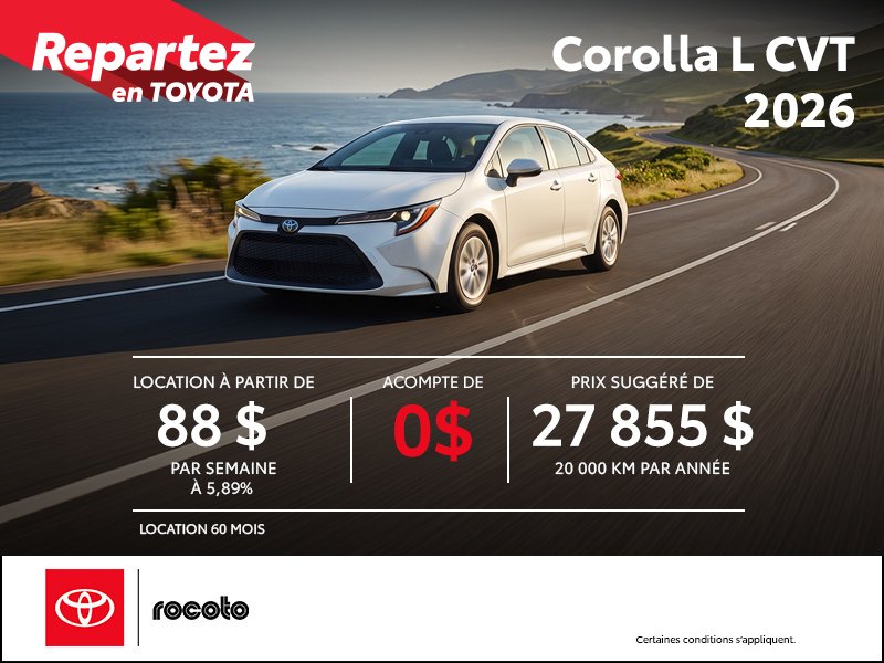 Corolla L CVT 2026