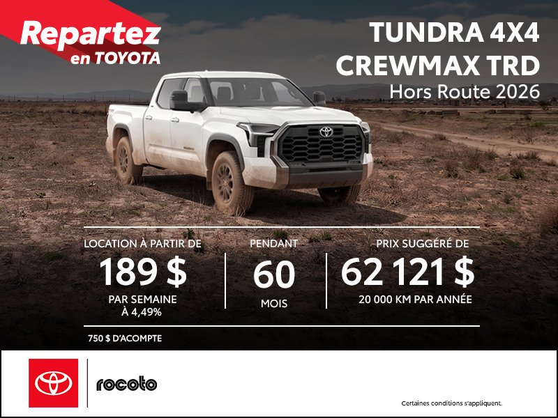 Tundra 4X4 CrewMax TRD Hors Route 2026