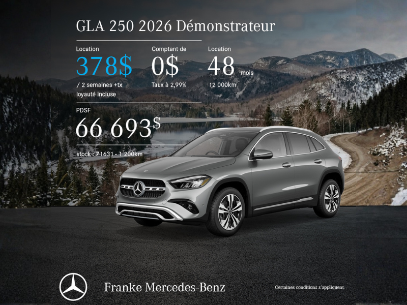 Demo 2026 GLA 250 4MATIC
