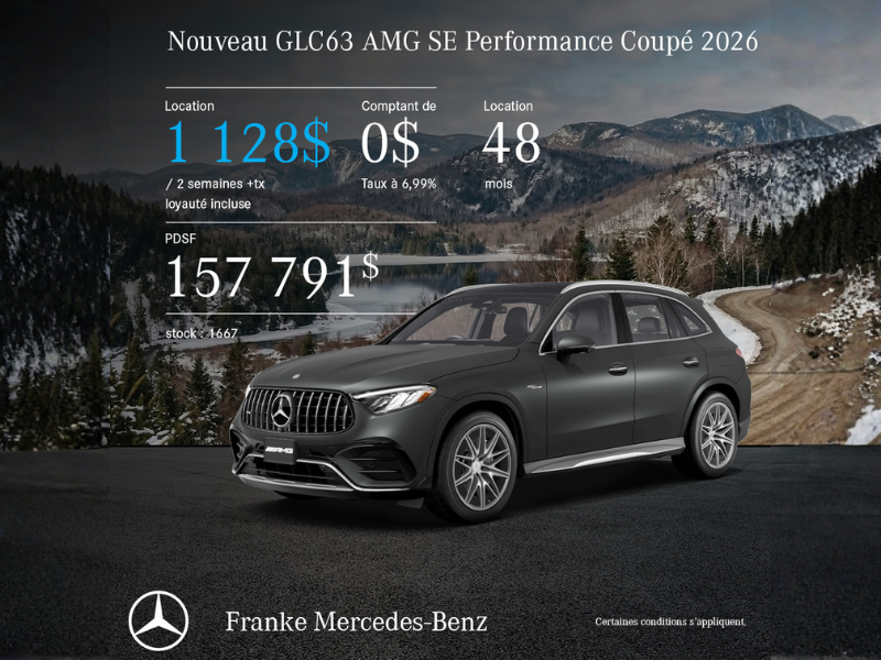 2026 GLC63 AMG S E Performance Coupe