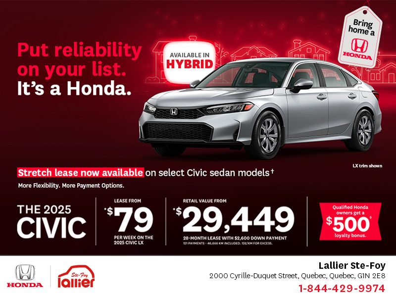 Get the 2025 Honda Civic!