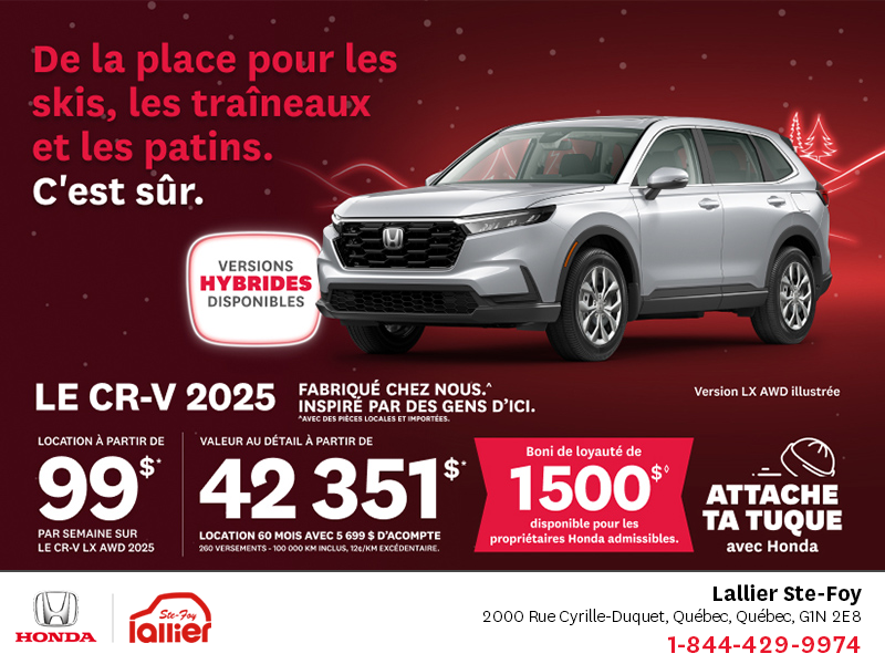 Obtenez le Honda CR-V 2025!