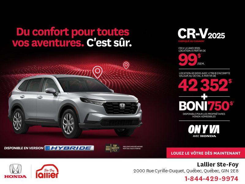 Obtenez le Honda CR-V 2025!
