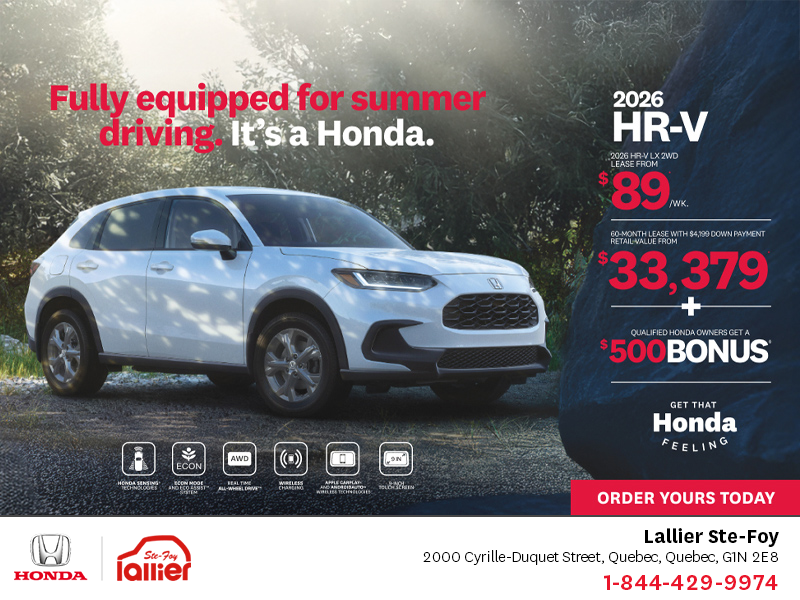 Get the 2026 Honda HR-V!