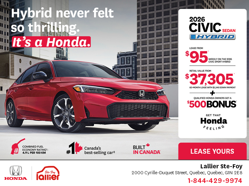 Get the 2026 Honda Civic Sedan Hybrid!