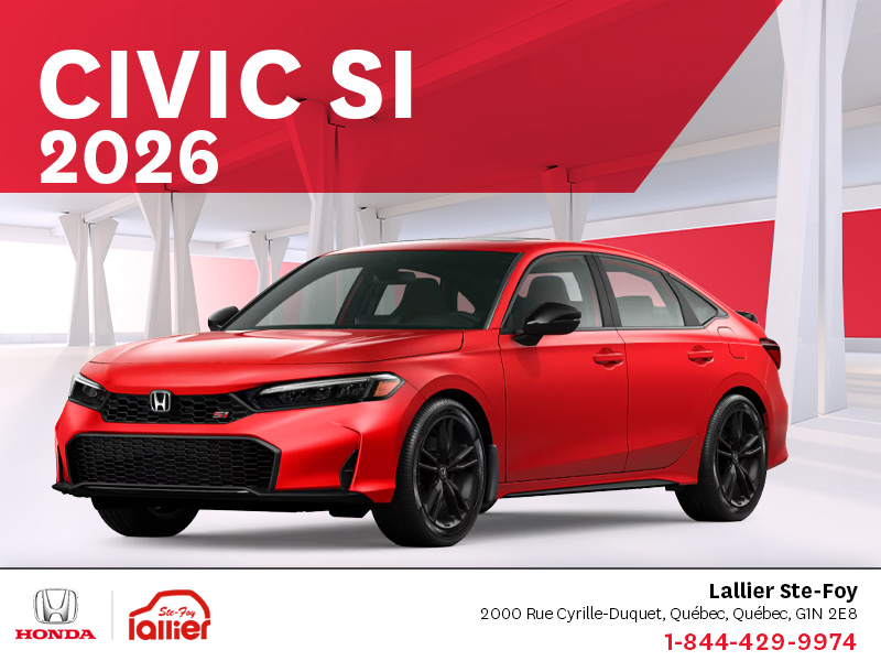 Obtenez le Honda Civic Si 2026 !