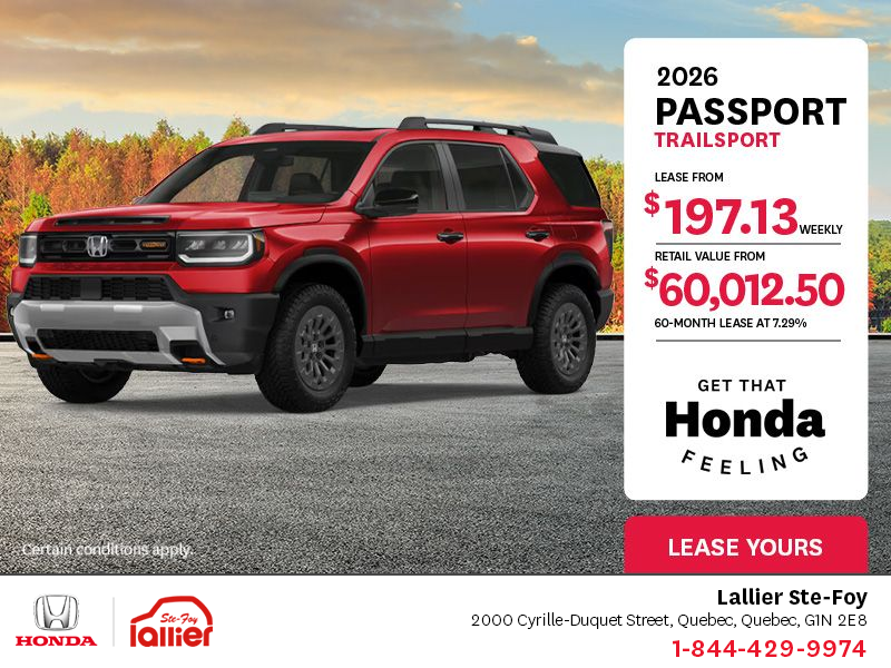 Get the 2026 Honda Passport!