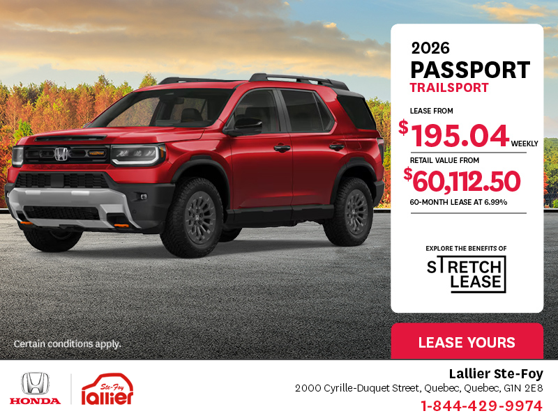 Get the 2026 Honda Passport!