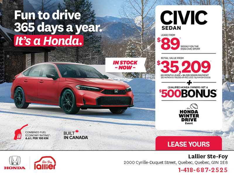 Get the 2026 Honda Civic Sedan!