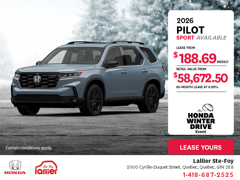 Get the 2026 Honda Pilot!