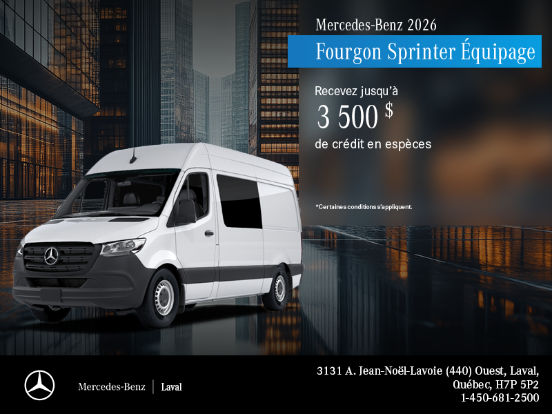 Fourgon Sprinter Équipage 2026