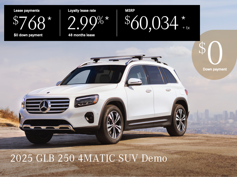 Lease from $768*/per month + tax, $0 down payment!