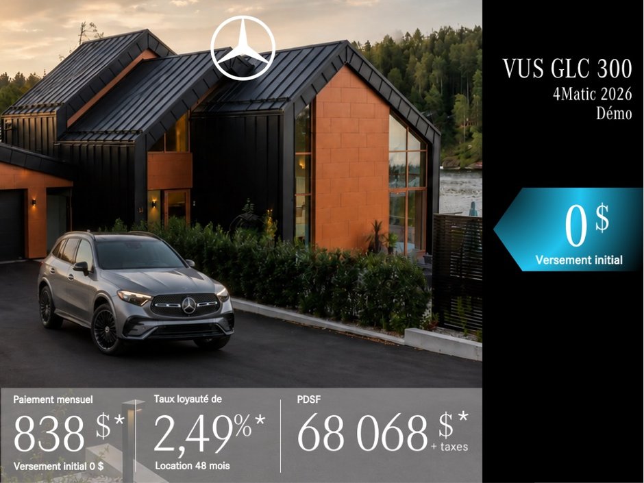 VUS GLC 300 4MATIC 2026 en location à partir de 838 $/mois + taxes*