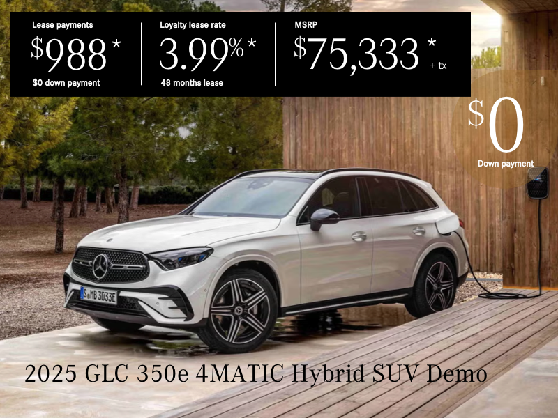 Lease from $988*/per month + tax, $0 down payment!