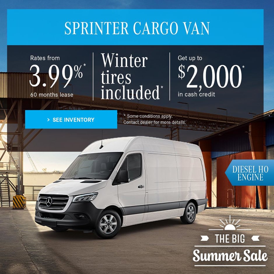 Lease the 2026 SPRINTER CARGO VAN