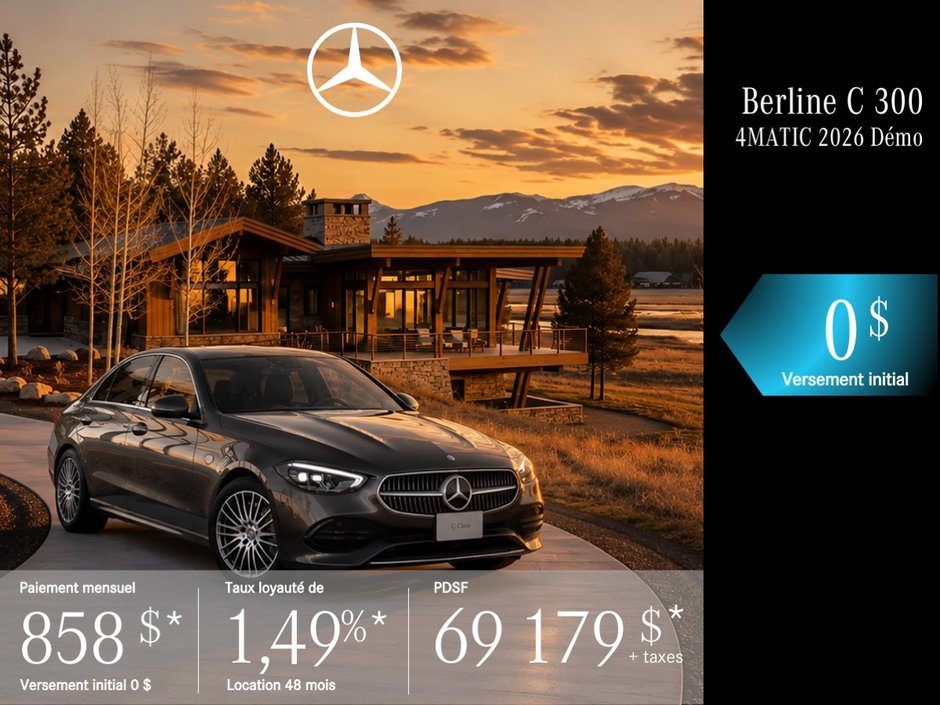 BERLINE C 300 4MATIC 2026 en location à partir de 858 $/mois + taxes*