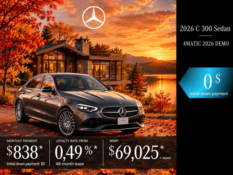2026 C 300 4MATIC Sedan DEMO from $838 + tax per month*