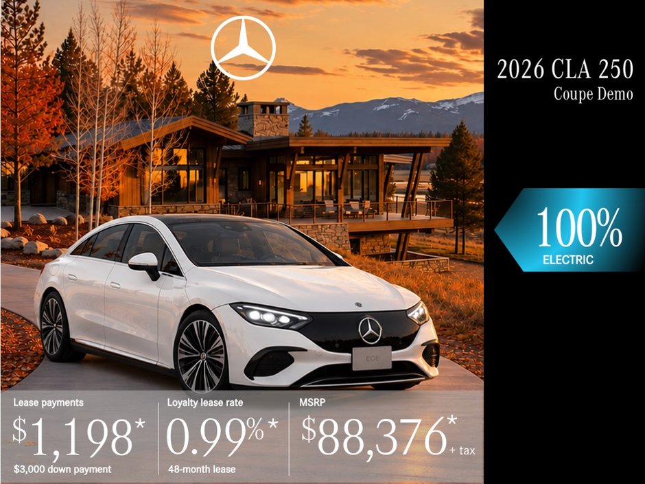 Lease the 2026 EQE 320 4MATIC Sedan DEMO from $1,198/month + tax*