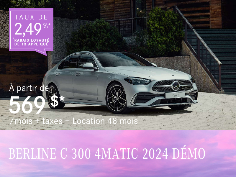 BERLINE C 300 4MATIC 2024 à partir de 569 $/mois*+tx