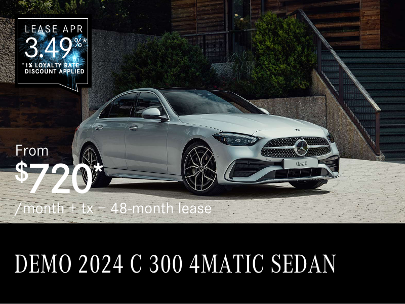 2024 C 300 4MATIC SEDAN from $720/month*+tx