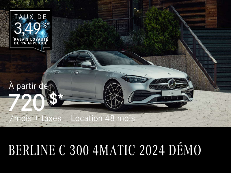 BERLINE C 300 4MATIC 2024 à partir de 720 $/mois*+tx