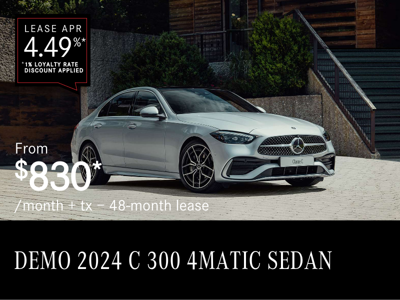 2024 C 300 4MATIC SEDAN from $830/month*+tx