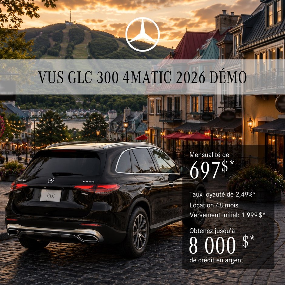 VUS GLC 300 4MATIC 2026 en location à partir de 697 $/mois + taxes*