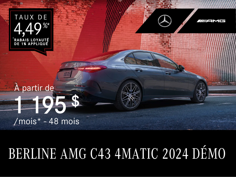 BERLINE AMG C43 4MATIC 2024 à partir de 1 195 $/mois*+tx