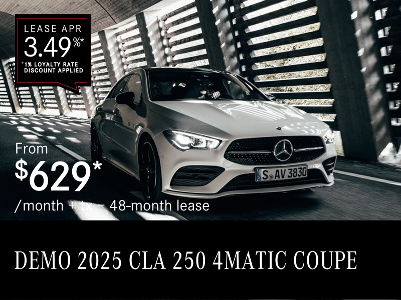 2025 CLA 250 4MATIC COUPE from $629/month*+tx