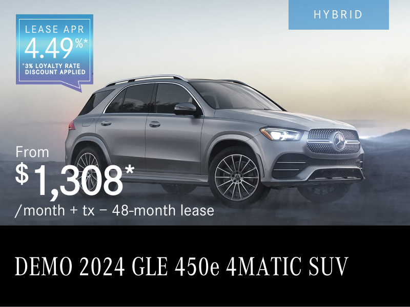 2024 GLE 450e Hybrid 4MATIC SUV from $1,308/month*+tx