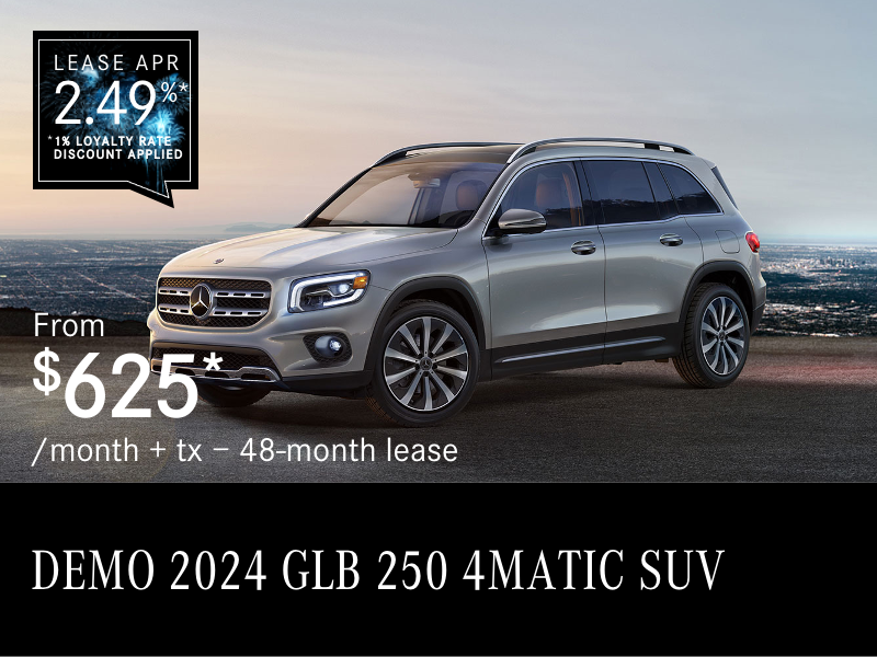 2024 GLB 250 4MATIC SUV from $625/month*+tx