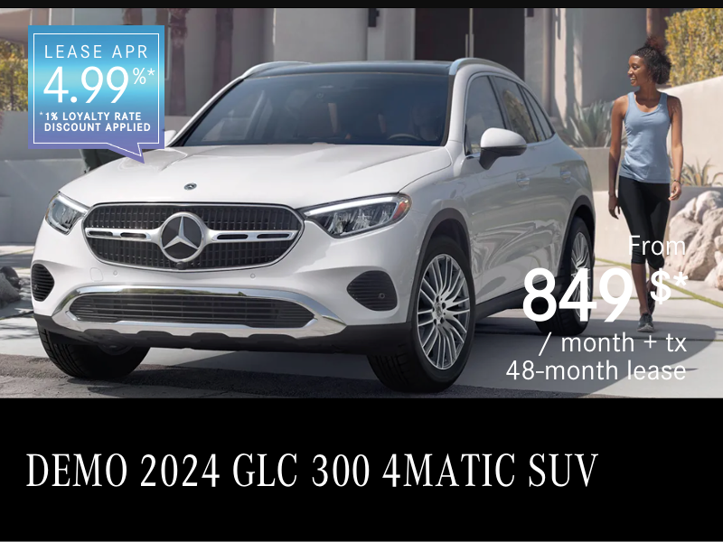 2024 GLC 300 4MATIC SUV from $849/month*+tx