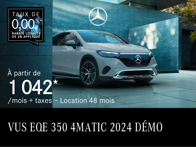 VUS EQE 350 4MATIC 2024 à partir de 1 042 $/mois*+tx