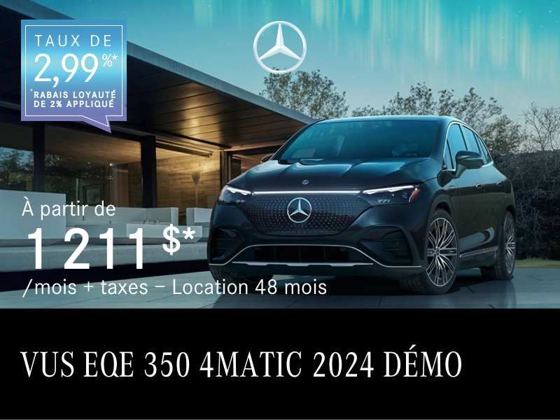 VUS EQE 350 4MATIC 2024 à partir de 1 211 $/mois*+tx