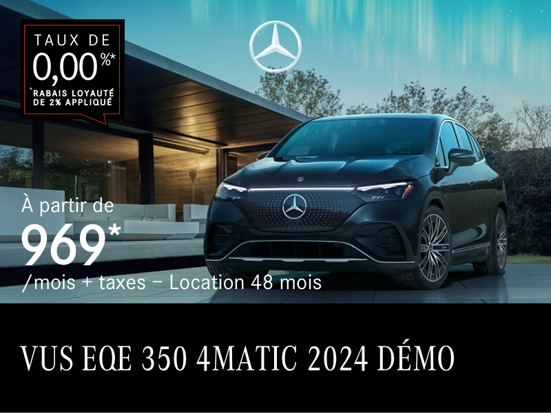 VUS EQE 350 4MATIC 2024 à partir de 969 $/mois*+tx