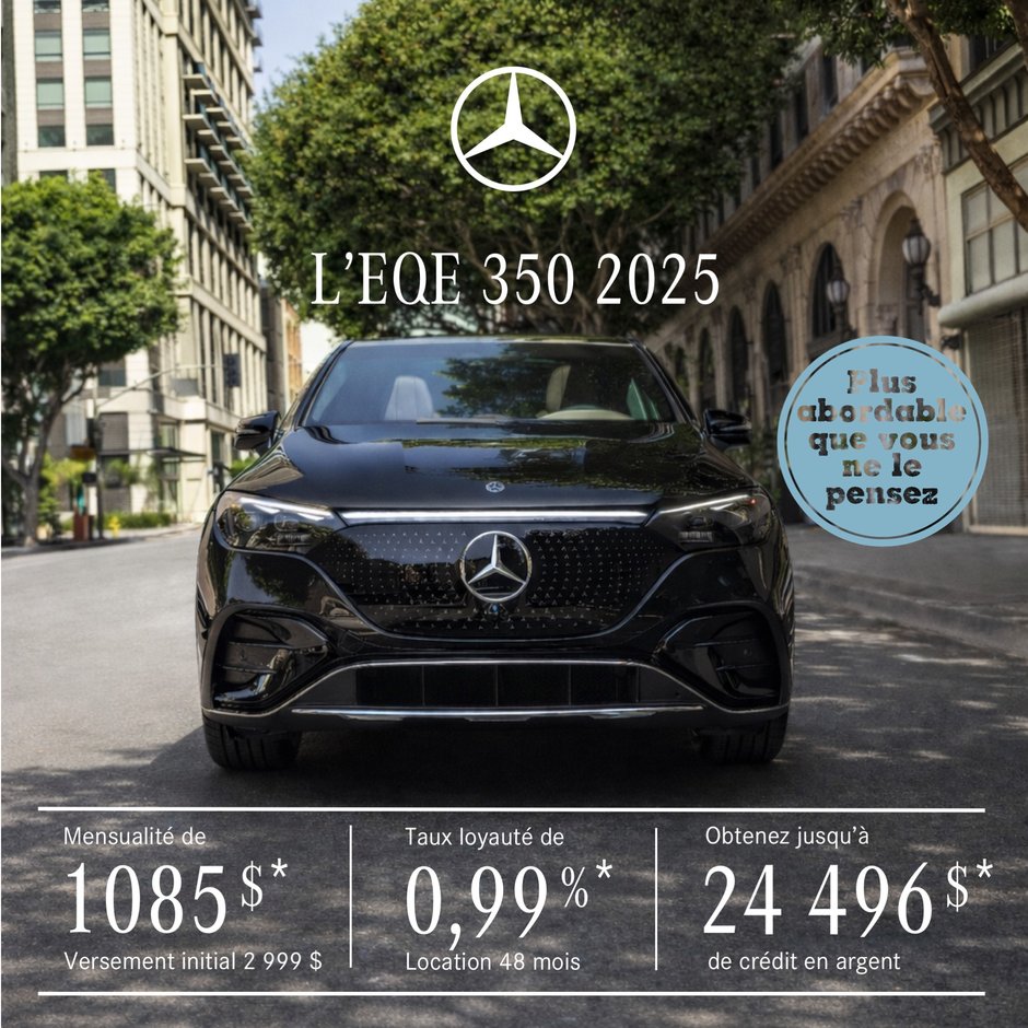 VUS EQE 350 4MATIC 2025 en location à partir de 1 085 $/mois + taxes*