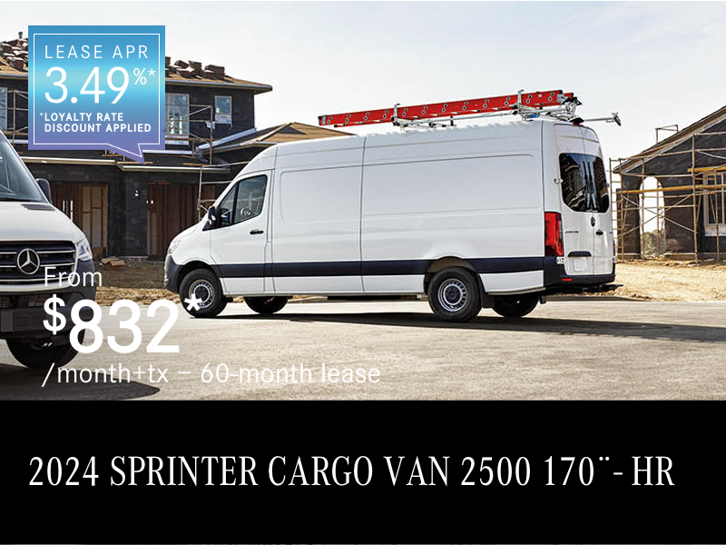 2024 SPRINTER 2500 Cargo Van, 170¨ from $832/month*+tx